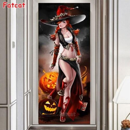 5d Diy diamond painting Pretty Sexy Witch full picture drill diamond embroidery rhinestone Handcraft painting diamond PP2436