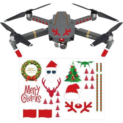 DJI Drone DIY Christmas Stickers Decals Decorative Parts For DJI Spark DJI Mavic Pro / Phantom 4 Pro/3 SE Accessories