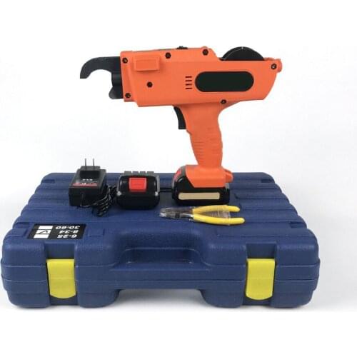 Rebar Tier Binding Machine 12V 4500mAh Automatic Rebar Tying with Battery Wire Pliers Plastic Flat Push Electric Tying Machine