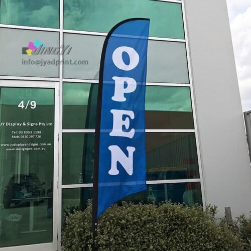 Pennants Flags & Feather Flags (two sided printed) + Pole + Ground Spike + Oxford carrying bag (12pcs, free express freight)