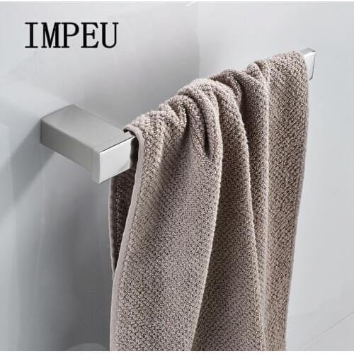 IMPEU Stainless Steel Nickel Brushed Towel Ring Modern Style Wall Mounted Shower Towel Holder Bathroom Accessories