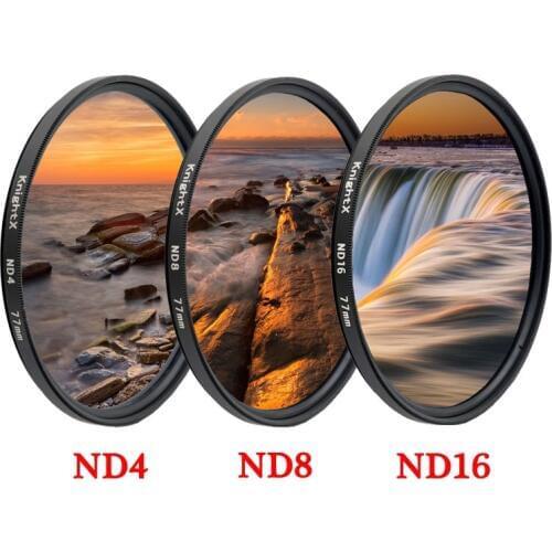 KnightX ND2 ND4 ND8 ND16 ND 52MM 58MM 67MM 77MM Camera Lens Filter For canon eos sony nikon 400d d70 photo kit 60d 200d 18-135