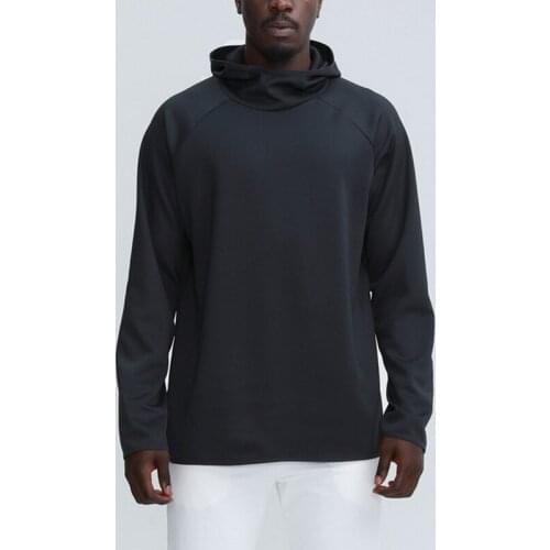 Mens Autumn Winter Hooded Sports Sweater Long Sleeve Outdoor Leisure Sportswear Running Shirt Gym Exercise Fitness Clothes Top