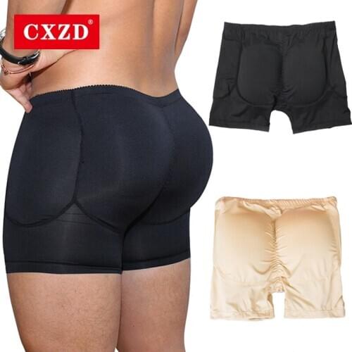 CXZD Male Sexy Shaper Panties Butt Lifter Hip Pad Fake Ass Foam Padded Underpants Men Shapewear Seamless Bottom Underpants
