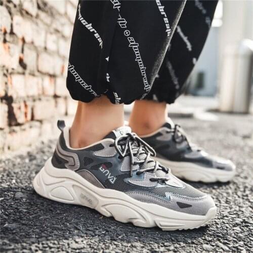 Mens Sports Shoes Mens Autumn New Style Retro Comfortable Mesh Surface Breathable Fashion Increased shoes