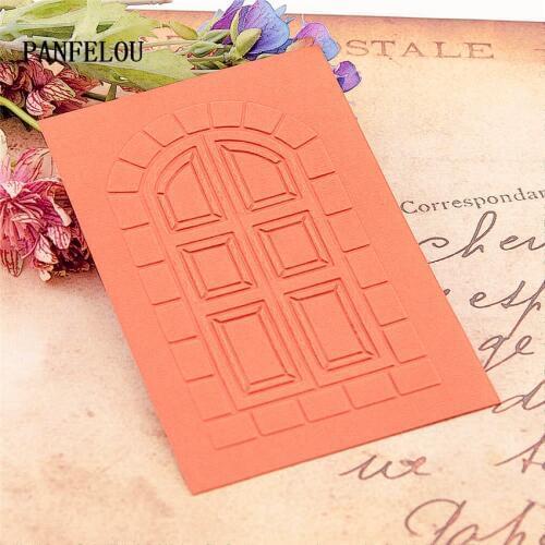 PANFELOU Wrought iron gate Embossing folders Plastic For Scrapbooking DIY Template Fondant Cake Photo Album Card Making
