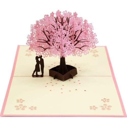 Happy Birthday 3D Flower Greeting Card Gift With Envelope Sticker Laser Cut Party Invitation Greeting Card Fine Workmanship