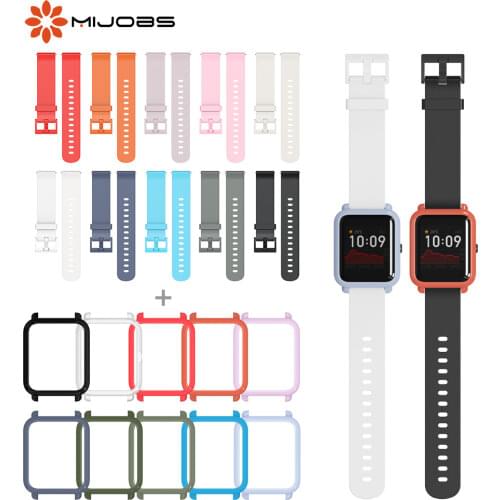 Wrist Strap for Amazfit Bip S Smartwatch 20mm Silicone Watch Band Bracelet Protector Case Cover for Amazfit Bip S Lite