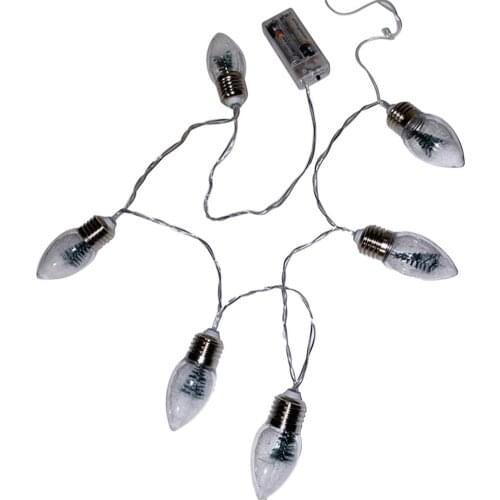 6pcs Christmas Snow String Lights Durable Beautiful Bulb Ornament For Decorate The Christmas Tree Wall Window Door Ceiling