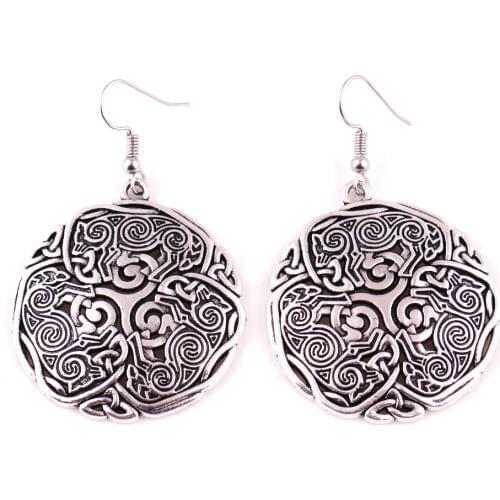 Norse 3 Wolf Triskele Triskelion Pendant Energy Amulet Charm Pendant Earring Provide Drop Shipping