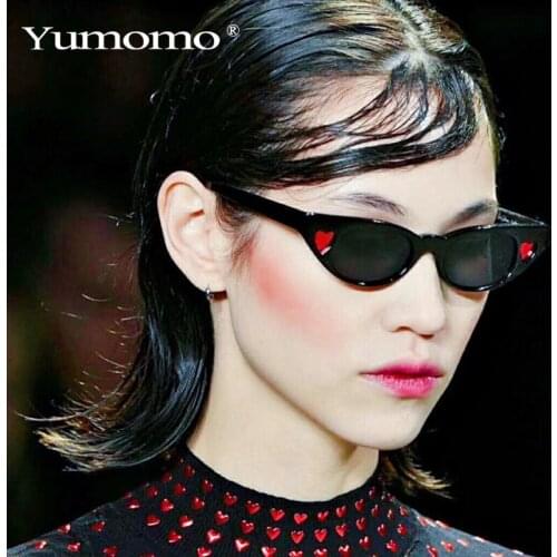 Steampunk Cat Eye Loving Heart Sunglasses Women Retro Sexy Brand Designer Sun Glasses Fashion Ladies Shades Female UV400 Unisex