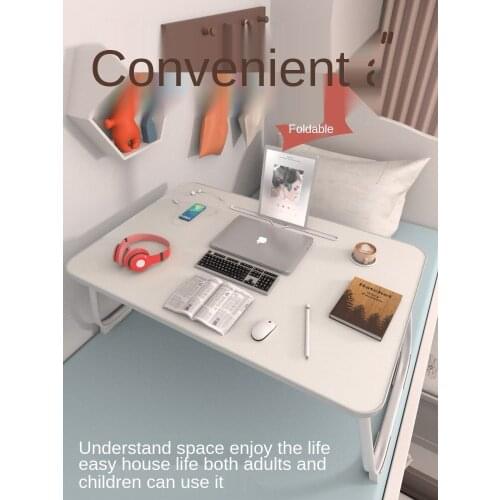 Bed Desk Bay Window Foldable Small Table Bedroom Sitting Computer Stand Simple Dormitory Bedroom Bedside Lazy Homework