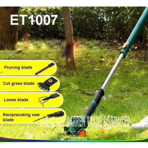 ET1007 power tools 4in1 10.8V Li-ion cordless hedge trimmer mower mower pruning mini rechargeable tools 65manganese alloy steel