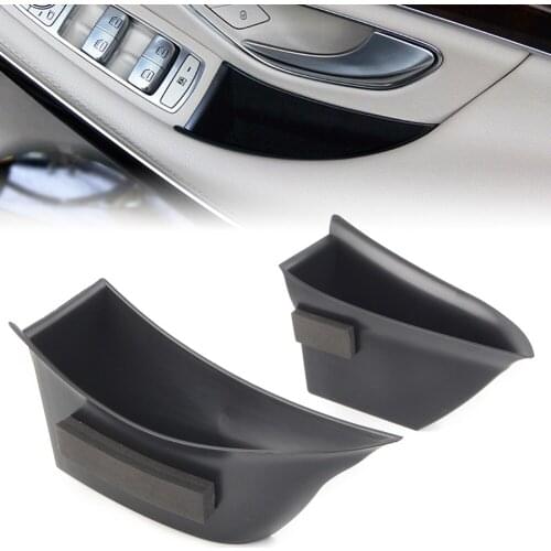 2PCS Car Front Door Storage Box Organizer Container Holder For Mercedes Benz S class W222 320 400 500 2014-2017 Left Drive