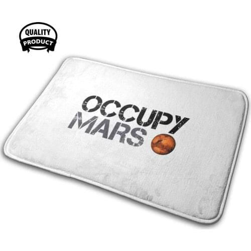 Occupy Mars Soft House Family Anti-Slip Mat Rug Carpet Logo Space X Spacex Apollo Ellon Musk Occupy Earth Tesla Flat Earth