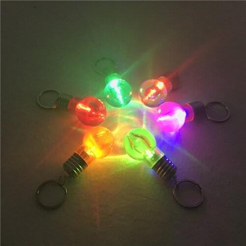 Factory Creative LED Key Button Light Flashlight Mini colorful light bulb lamp can not break the light bulb