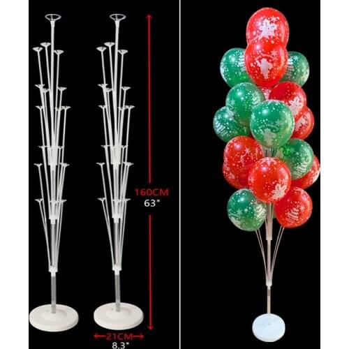 1/2Set 19 Tube Birthday Balloons Stand Balloon Holder Column Christmas Balloon Birthday Party Decoration Kids Wedding Xmas Decor