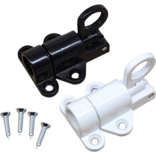 1x Window Gate Security Pull Ring Spring Bounce Door Bolt Latch Lock 2 Color Top For Doors, Gates And Windows