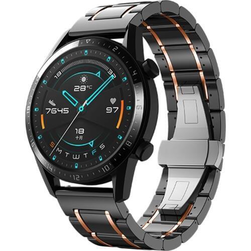 20mm 22mm ceramics watchbands for samsung galaxy watch 46mm active 2 band for amazfit bip gts huawei watch gt 2e 2 strap correa