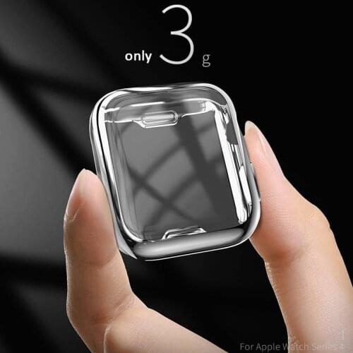 360 Slim Watch Cover for Apple Watch Case 6 SE 5 4 3 42MM 38MM Soft Clear TPU Screen Protector for iWatch 5 4 3 44MM 40MM Cover