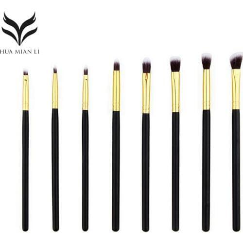 8Pcs Makeup Brushes Kit Professional Eyeshadow Eyebrow Eyeliner Cosmetic Brush Eye Parts Makeup Brush Set Pinceau Maquillage