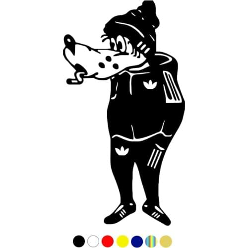 CS-752#12*22cm The wolf in costume, Well, wait! funny car sticker vinyl decal white/black for auto car stickers styling