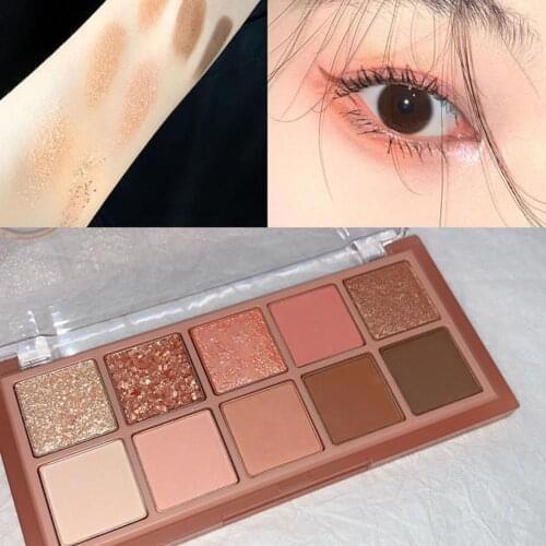 DIKALU Makeup Eyeshadow Palette Long lasting Vibrant Color Mineral Powder Super Glitter Pearly Matte Earth Color Eyeshadow