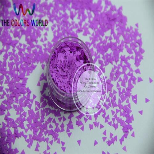 IN-D Solvent Resistant Neon PURPLE Color Triangle Shape Glitter for Nail Polish and DIY decoration 1Pack =50g