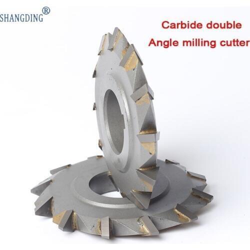 63x6-8-10mm thickness x22mm-10T x90 degrees YW2 Carbide double Angle Milling cutter Processing: stainless steel. Steel