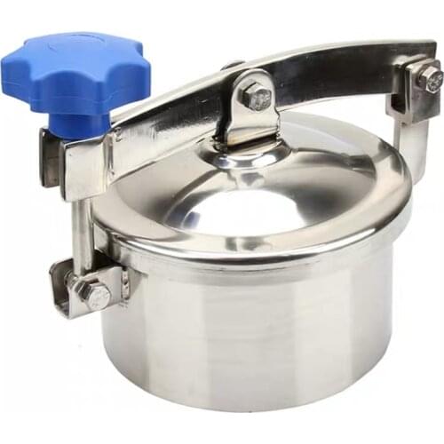 DN350 304 Stainless Steel Normal Pressure Manhole Cover Sanitary Quick-Opening Manhole Door Welding round Flanging Hand Hole Yab