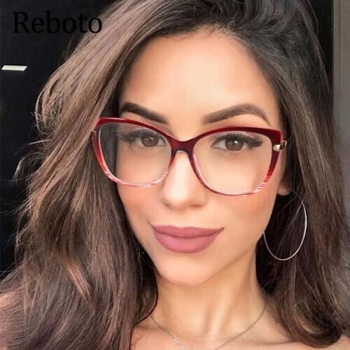 Square Glasses Frames For Women Anti Blue Fashion Oversized Optical Transparent Eyeglasses Frames Female Prescription