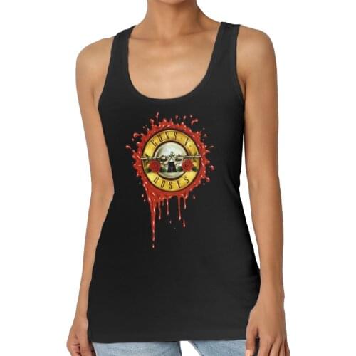 American Rock Band Guns And Roses Print Tank Top Women Sleeveless Summer Graphic Vest Fashion Tops for Teens Vogue TankTop