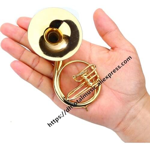 Dh Mini Instrument Exquisite Sousaphone Desktop Decor Top Grade Gift Mini Musical Instrument Models Of Delicate Box