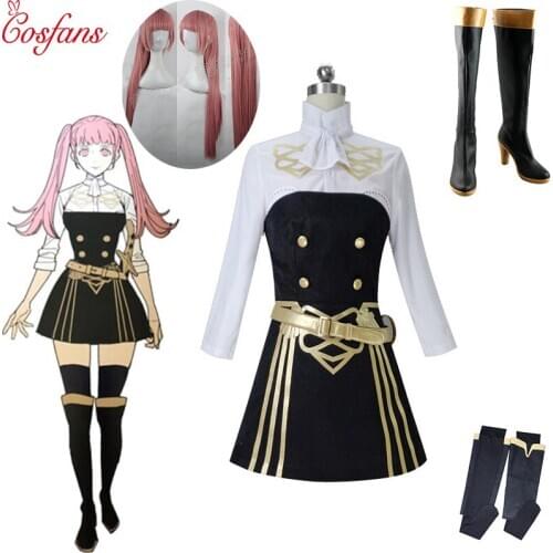 Fire Emblem: Three Houses Hilda Cosplay Costume Shoes Custom Made Women For Christmas Halloween Costume and wig free delivery