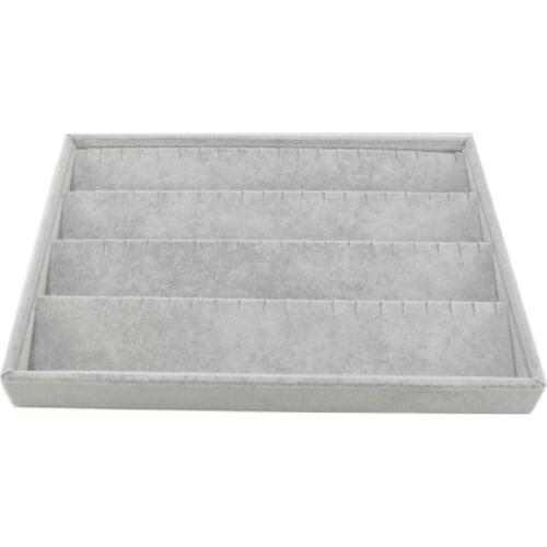 Women Earrings Rings Jewelry Organizer Case Storage Display Showcase Velvet Board Box Tray