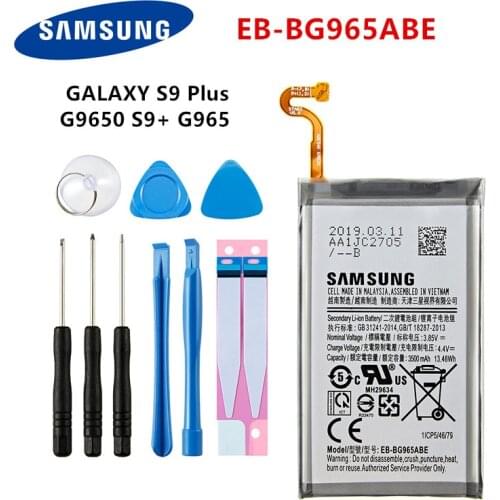 SAMSUNG Orginal EB-BG965ABE 3500mAh Battery For Samsung Galaxy S9 Plus SM-G965F G965F/DS G965U G965W G9650 S9+ +Tools