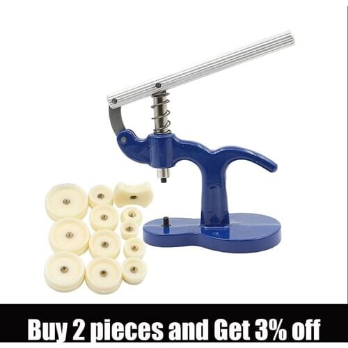 Watch Back Closer Watchmaker-tools Repair Tool Set Press Set Repair Tool Set Plastic Case Crystal Glass Hand-tools with 12 Dies
