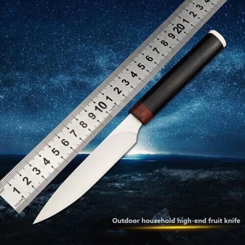 Outdoor fixed blade straight knife camping self-defense knife hunting knife survival knife EDC tool household sharp fruit knife
