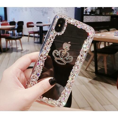 Luxury Funds Capa Bling Diamond Crown Rhinestone Clear Soft Case Cover For Samsung A3 A5 A7 2017 A9 A8 A6 PLUS A50 A70 A80 Coque