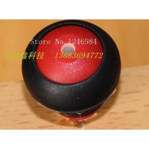 [SA]M12 waterproof switch reset button Taiwan Deli Wei PAS6 illuminated red circular no lock button switch--20pcs/lot
