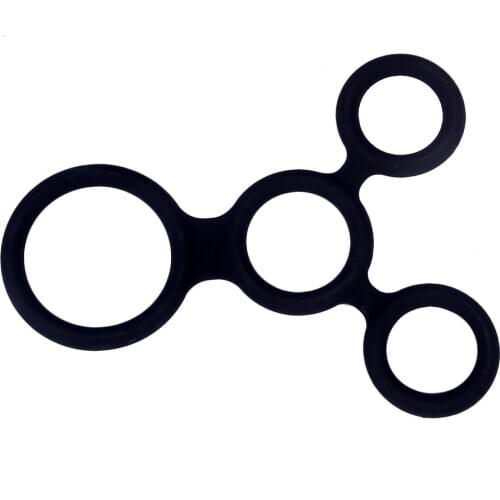 Silicone 4-Ring Y Design Cock Rings Erection Enhancer Sex Toy For Men Delay Ejaculation Penis Ring Cockring Scrotum Stretcher