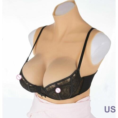Silicone Boobs Fullbody Tight Suit CD TG TV Drag Queen G cup Breast Forms Push Up Crossdresser Transgender Queen Mastectomy Bra