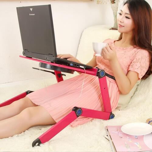 Foldable Laptop Table Stretch Simple Bed Use Desk with Mouse Board Heat Dissipation Computer Table Standing Office Pallet Stable