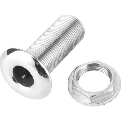 1in/ 1/2in 316 Stainless Steel Thru Hull Water Drain Pump and Aerator Hose Barb Fittings for Rowing Boats Yacht Marine Hardware