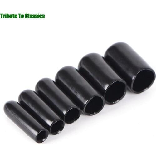 10PCS End Cap PVC Plastic Cable Wire Thread Waterproof Cover Vinyl End Cap PVC Rubber Steel Pole Tube Pipe Protecting 3-8mm