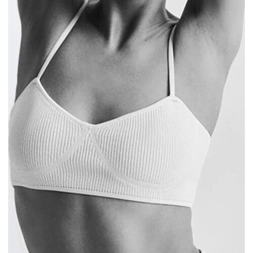 Women Sexy Bras Female Seamless Bra Crop Top Wireless U Back No Pad Bralette Sexy Lingerie Bandeau Top Underwear Backless Bra