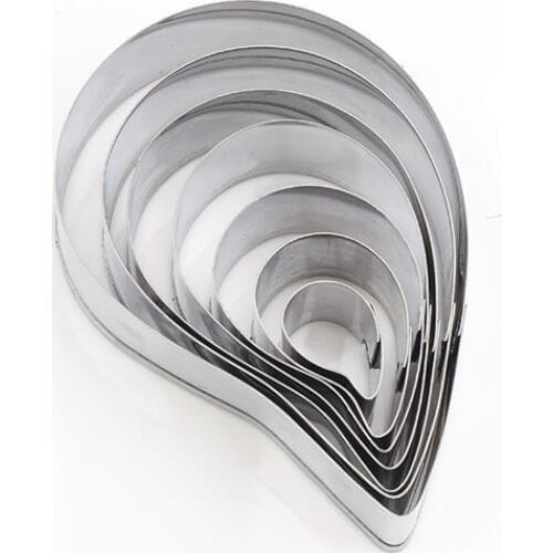 7pcs/lot Rose Flowers Shaped Fondant Stainless Steel Mold Chocolate Baking Mold Cake Decorating Kitchen Pastry Tool LB 459