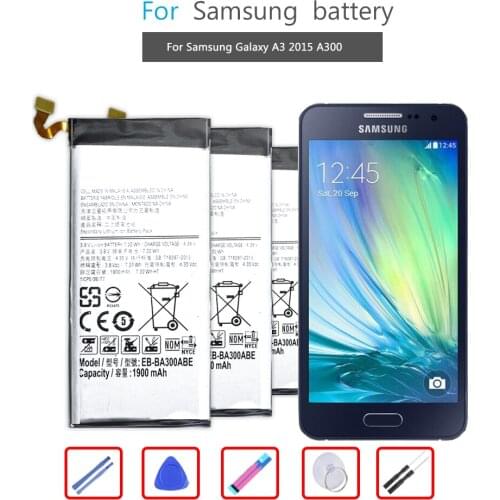 EB-BA300ABE 1900mAh Battery For Samsung Galaxy A3 2015 SM A300 A300F A300FU A3000 A3009 Battery