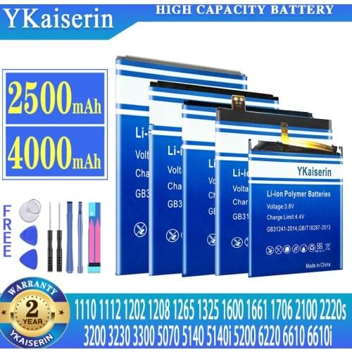 BL-4C Grade A Battery BLD-3 BL-4C BL-5B BL-5C BL-5CA For Nokia 1202 1265 1325 1661 1706 2220s 323 5140i 5200 1100 1100 1101