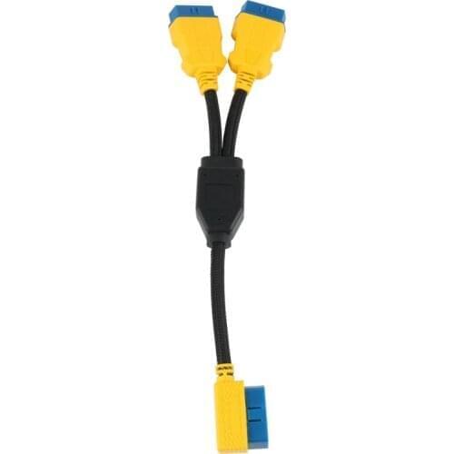 AUTOOL 35cm car OBD2 Cable OBD2 Adapter 1 to 2 Splitter Wire 16pin OBDII Male to Female Extension Cord